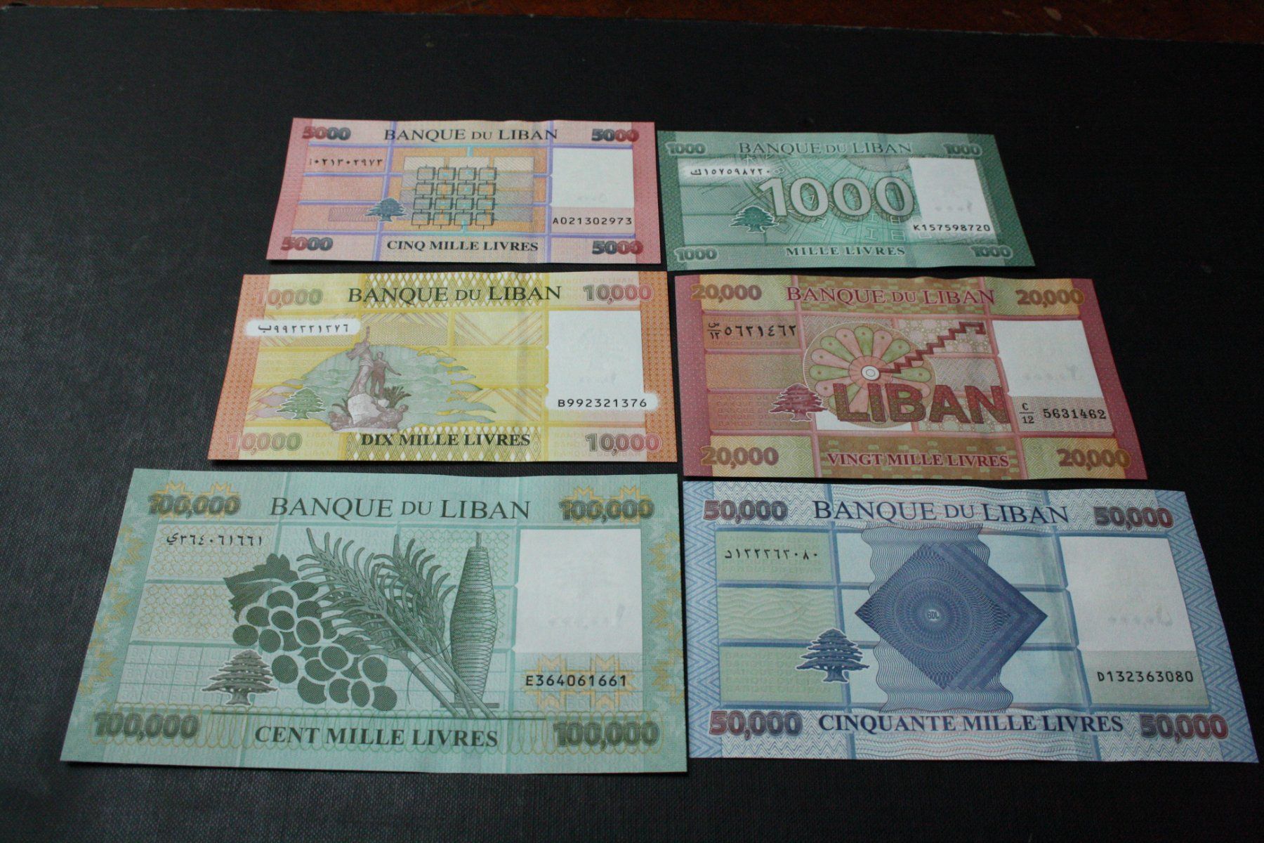 Billets de banque: liban serie UNC – Neuf (Voir description) à Cormondrèche par Hermes.monnaies