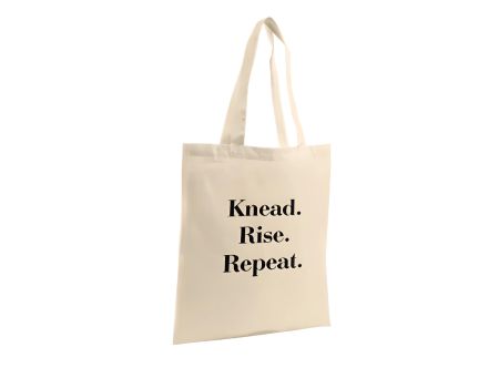 Knead. Rise. Repeat. Bio Stofftasche für Sauerteig-Fans
