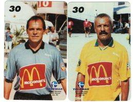 2 Telefonkarten  Brasilien Mc Donald's Sportler je 5000 Ex