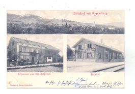 Dielsdorf mit dem Bahnhof und Restaurant Bahnhofgarten