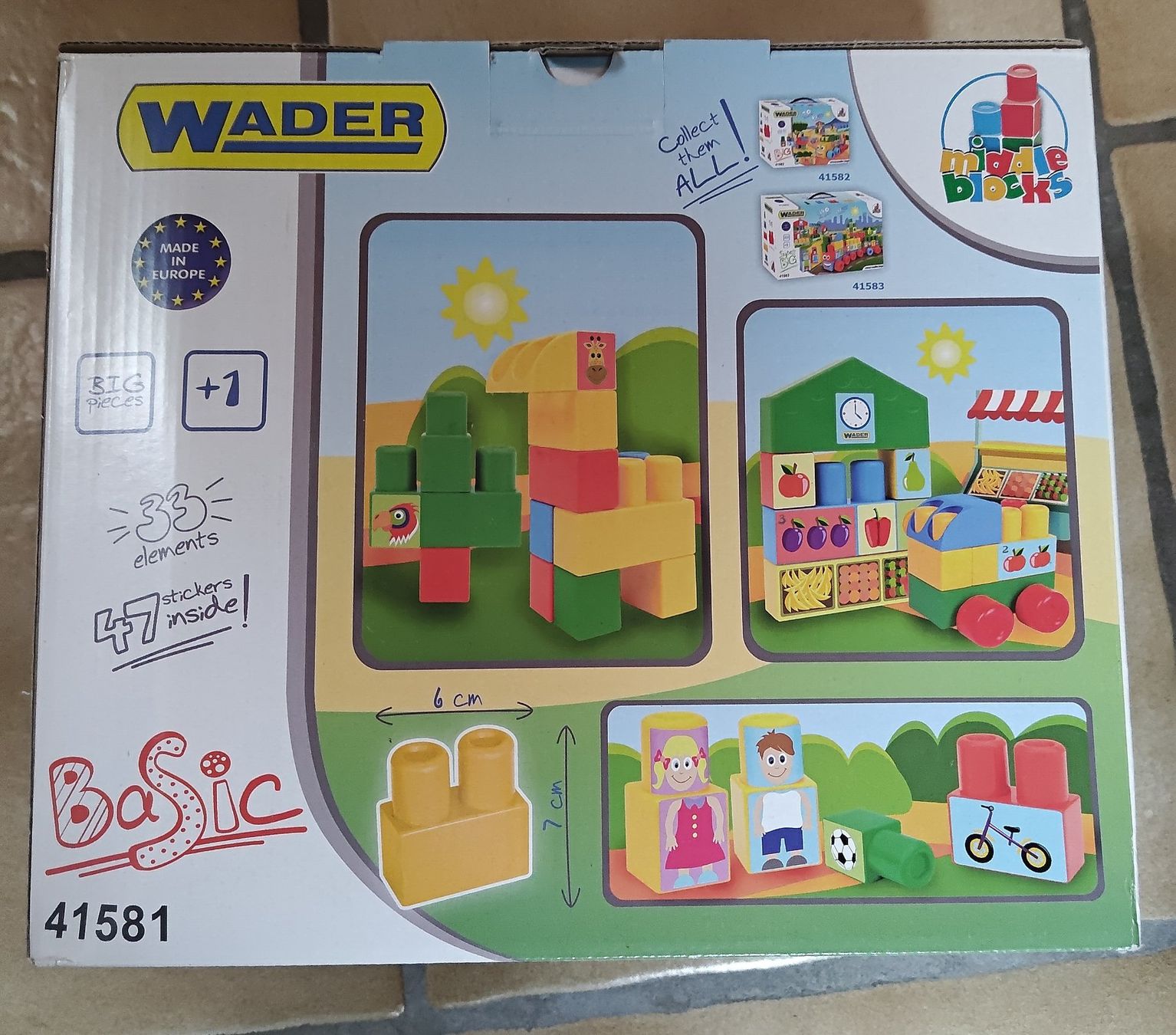 Giocattoli: Wader Basic 41581, Middle Blocks, neuwertig, komplett! – Nuovo e nell'imballaggio originale da Laupersdorf venduto da ela_uatb 1
