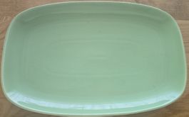 Rössler Vintage Servierplatte,  hellgrün, 36x24cm,