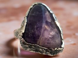 Statement-Ring Silber & Amethyst, Gr. 62,5