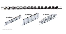 Aufsteckschiene mit 15 Clips,  (1/2")