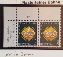 2494) W25w, Abart Rasterfehler in der Sonne postfrisch