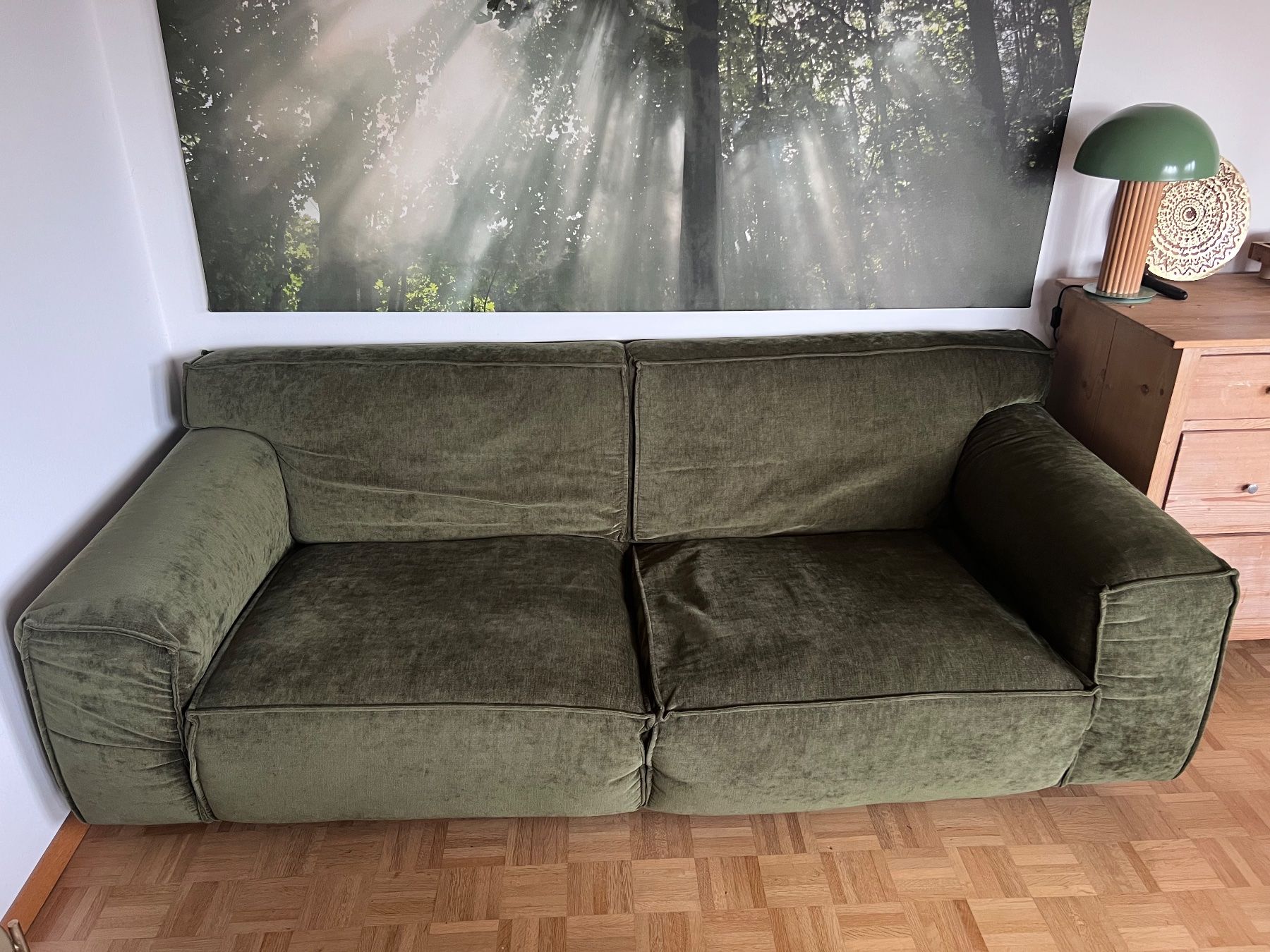 Sofas: Grünes Sofa mit Hocker – Gebraucht aus Hettlingen von sauelo