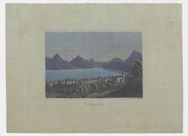 Ansichtskarte von Beckenried Stich mit Bergpanorama