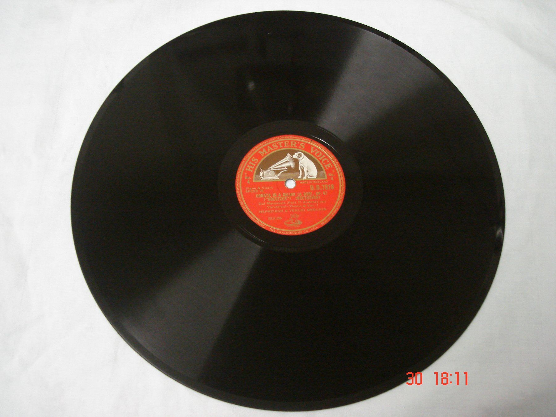 Dischi in vinile: Schellackplatten Beethoven Kreutzersonate A-Dur Op.47 – Usato da Aeschi SO venduto da abi1951 4