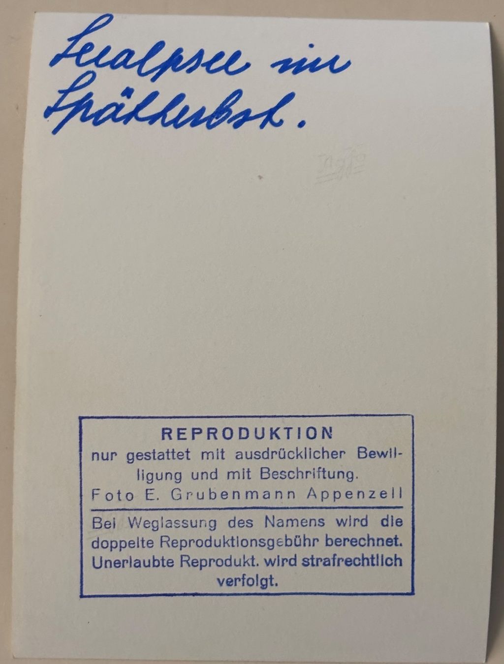 Cartoline postali: Foto E. Grubenmann, Seealpsee, Appenzell AI – Usato da Frauenfeld venduto da Merk52 1