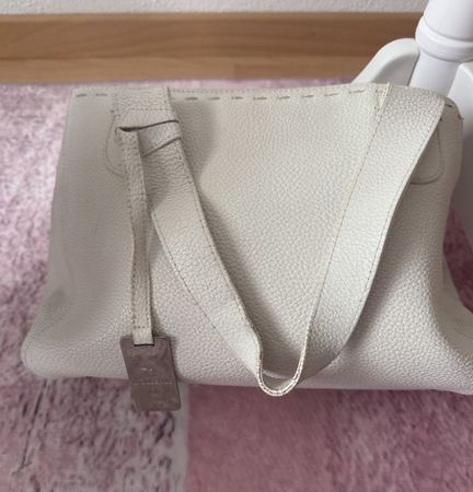 Maison Mollerus weisse Ledertasche