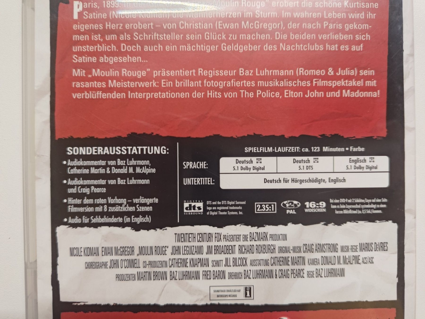 Tutti i DVDs: Moulin Rouge – Usato da Liestal venduto da Kratzilla 3