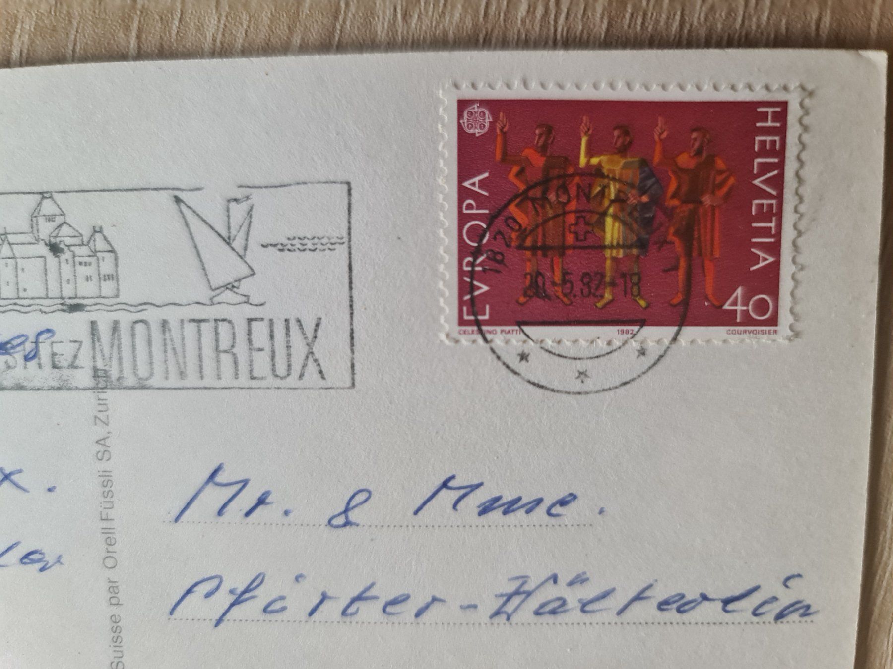 Cartoline postali: Ansichtskarte Montreux 1982 – Usato da Dintikon venduto da Vexi 1