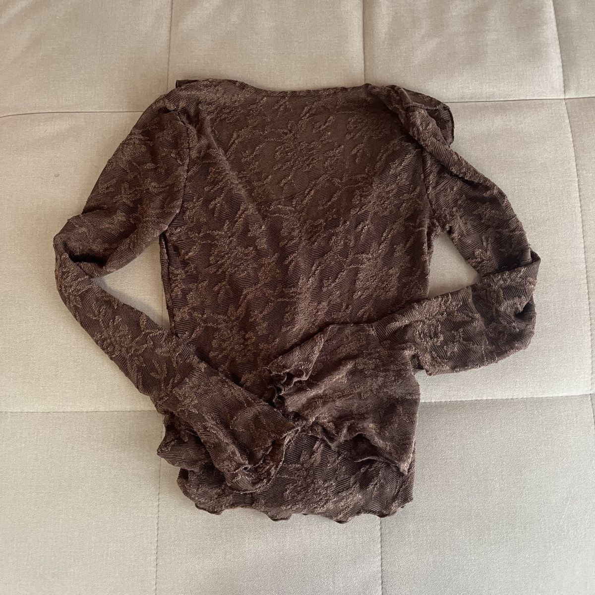 Camicette: Bluse mit Spitze Gr. XS in braun  – Nuovo (secondo la descrizione) da Cunter venduto da tiramisuuu_ 1