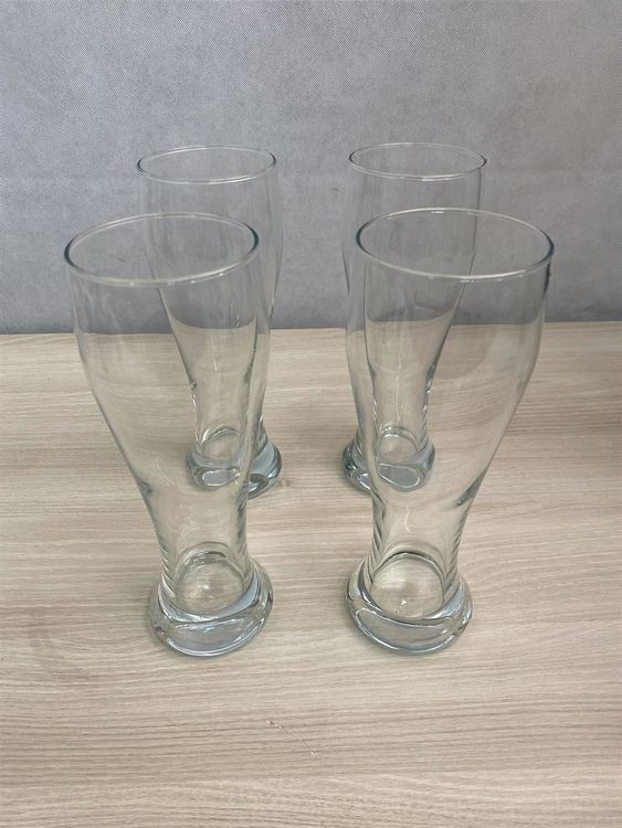 Mikasa Cheers Biergläser-Set Aus Kristall – 4 Weizengläser Mit Motiven, 460 Ml, Perfekt Für Craft Beer & Partys