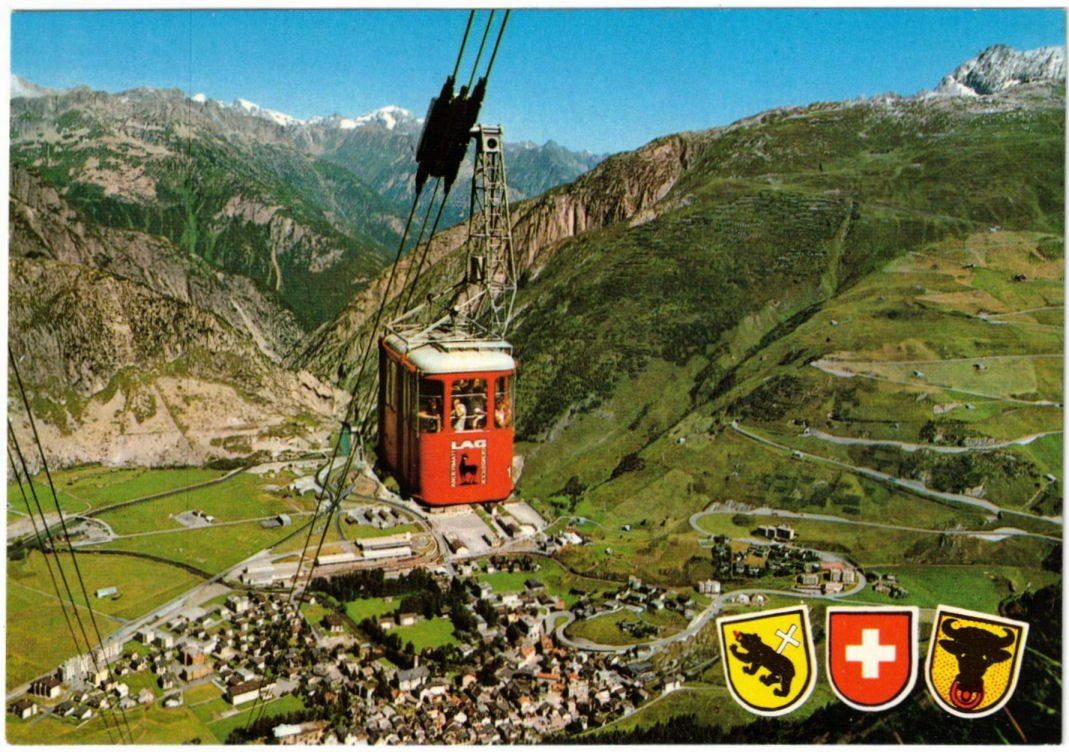 Ansichtskarten: Andermatt - Luftseilbahn Andermatt--Gurschenalp – Gebraucht aus Binningen von Mountainrider