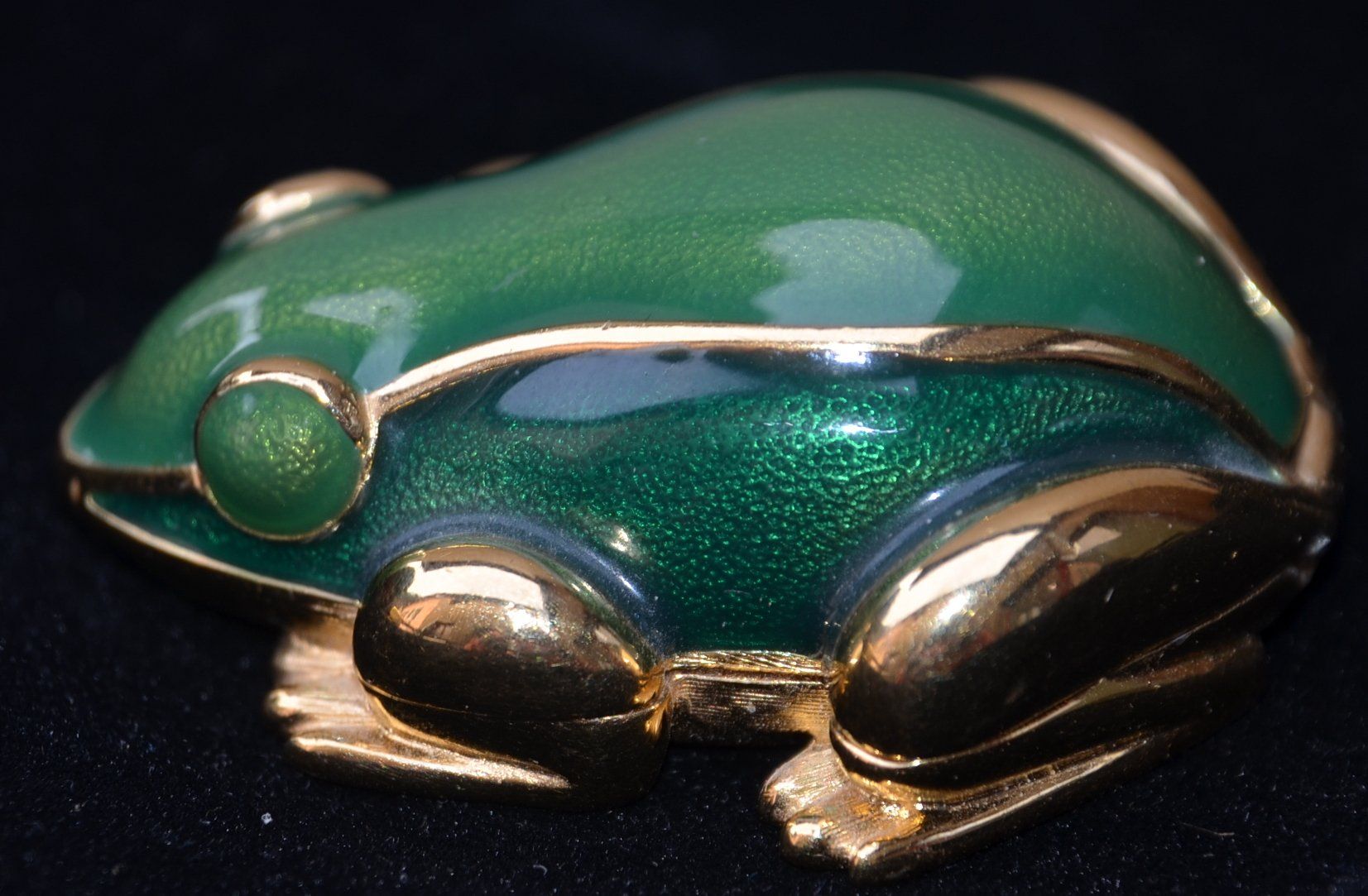 Estée Lauder Flaconi: Estée Lauder Cinnabar Frog Solid Perfume 1989 – Usato da Collonges venduto da arashee 2
