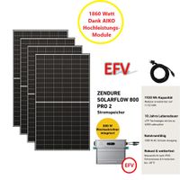 Balkonkraftwerk 4 x Solarpanel + Solarflow 800 Pro 2 1860W