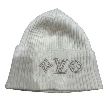 RARITÄT - LOUIS VUITTON Beanie/Mütze, Wolle, weiss, Gr. S