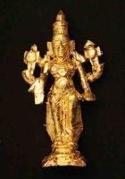 Antike, 24 Karat blattvergoldete Shiva-Figur