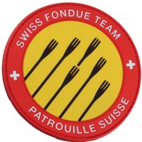 Swiss Fondue Team Patrouille Suisse Aufnäher mit Klett