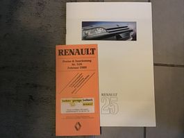 Renault 25 Verkaufsprospekt 34 S. 1988 Preisliste franz.
