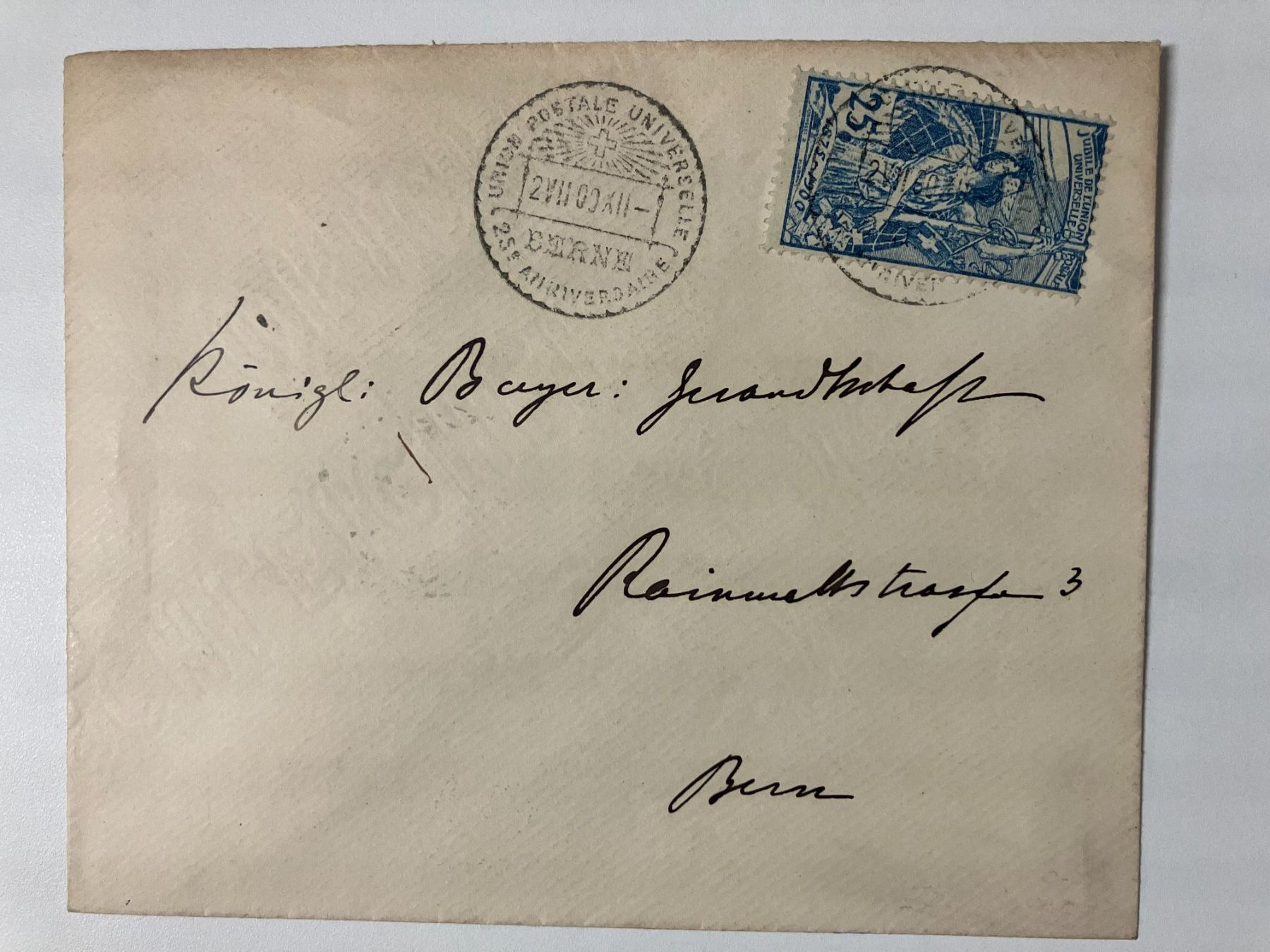 Tutti i francobolli: FDC 1900, 25c UPU, Kat. 79A, mit Sonderstempel – Usato da Würenlos venduto da Eulenpostuhu