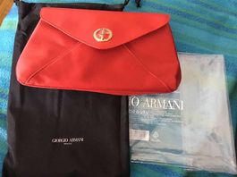 Pochette Giorgio Armani rouge neuf - Beutel Armani rot Neu