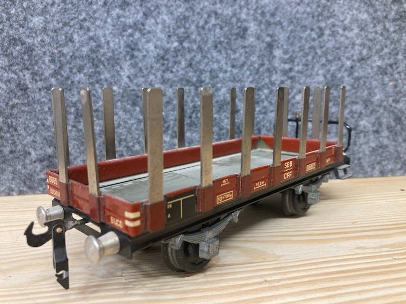 Buco Modellini di ferrovie: Buco Spur 0 Rungenwagen 8665 – Usato da Büsserach venduto da ModellbahnDepot 1