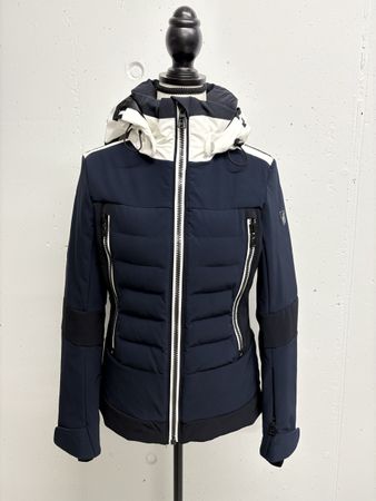 Ungetragene Toni Sailer Skijacke Grösse 34 blau schwarz