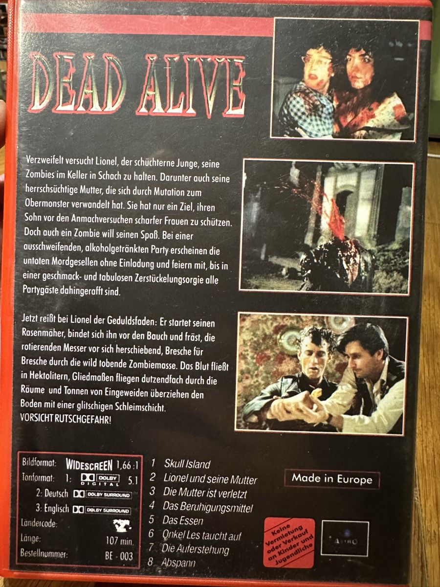 Tutti i DVDs: Dead Alive, Brain dead Red Edition DVD – Usato da Benken ZH venduto da Audi-erich 1