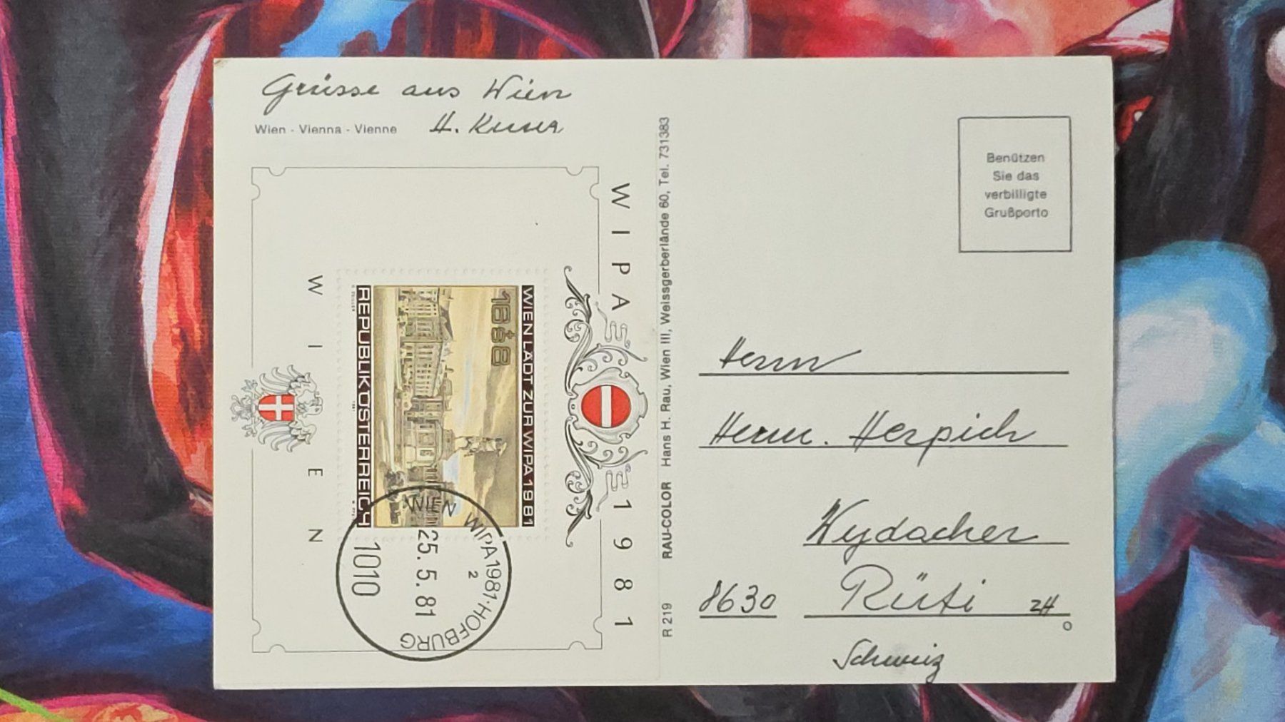 Alle Briefmarken: CL35 Carte Postale + Timbre Autriche 1981 – Gebraucht aus Cousset von Patrick_Collections