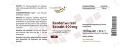 Kardenwurzel-Extrakt 500mg 100 Vegi Kaps