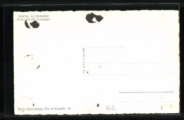 Cartes postales: Fextal / Engadin, Platta mit Piz Tremogg – D'occasion à Berlin par bartko-reher 1