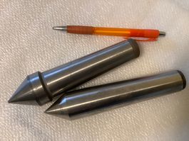 2 feststehende Zentrierspitzen Drehbank MK 4, 1x HM Ø37mm
