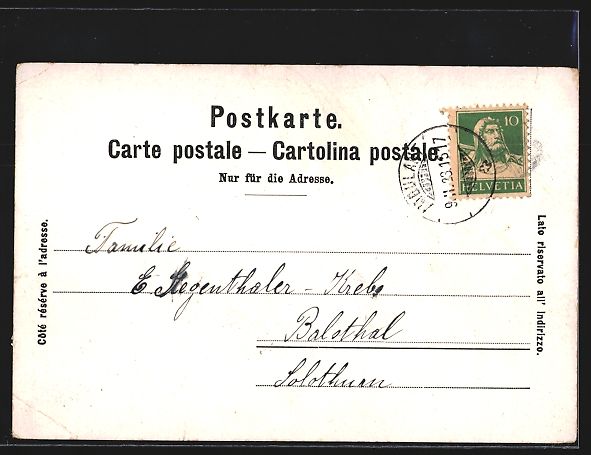 Cartoline postali: Twann, Ansicht gegen den Kapf, Ortsansic – Usato da Berlin venduto da bartko-reher 1