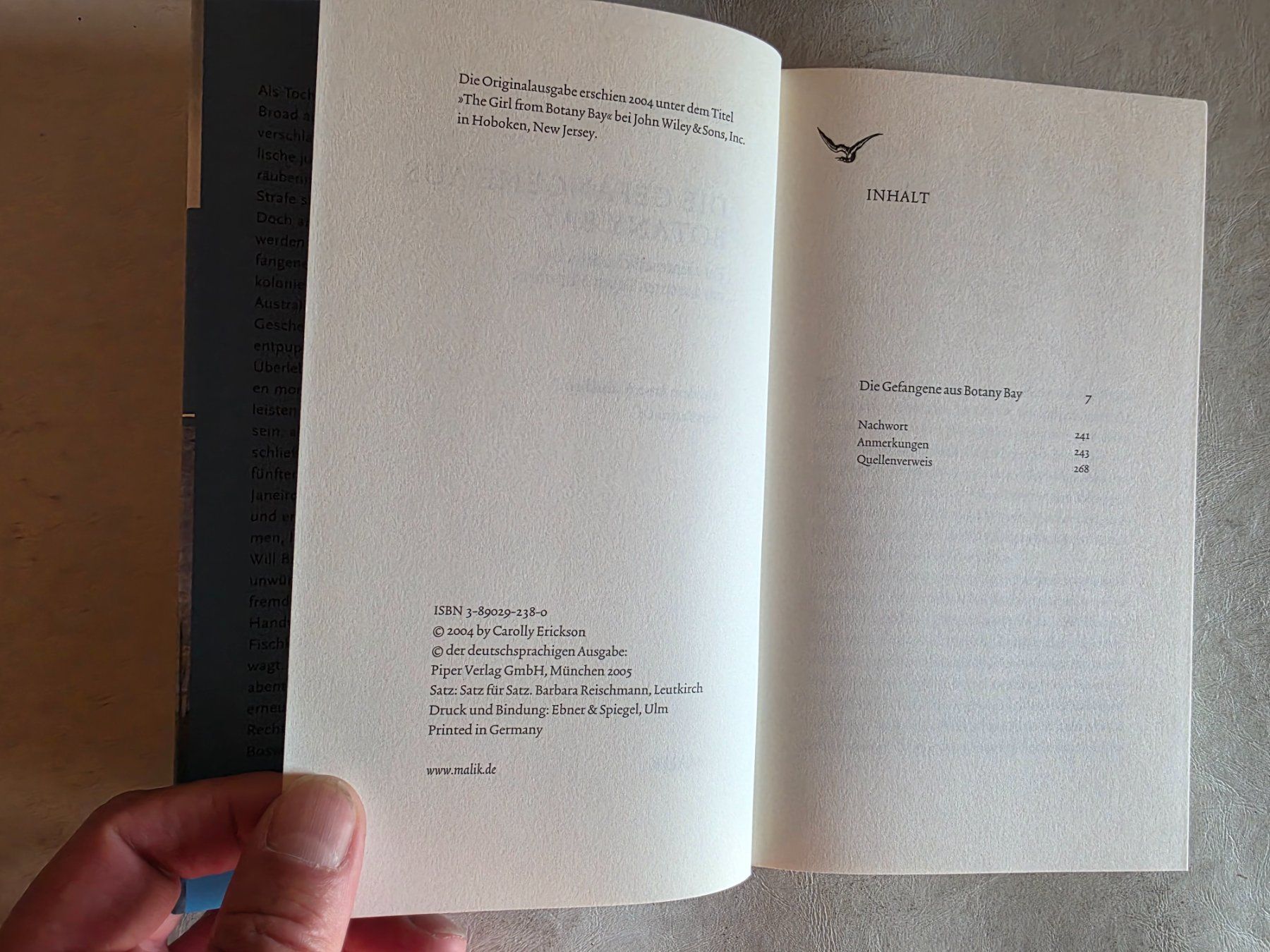 Libri: Die Gefangene aus Botany Bay - Carolly Erickson - 2004 – Usato da Walterswil BE venduto da Lonitti 6
