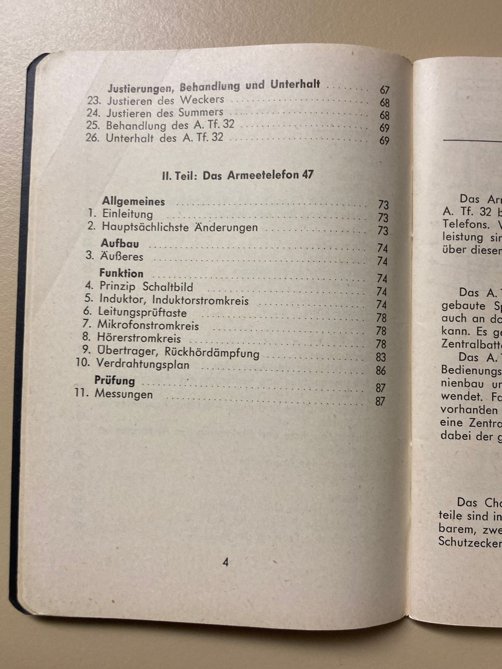 Schweizer Armee Armi bianche: Reglement: Das Armeetelefon 32 und 47 - Schweizer Armee – Usato da Brütten venduto da Hst1 2