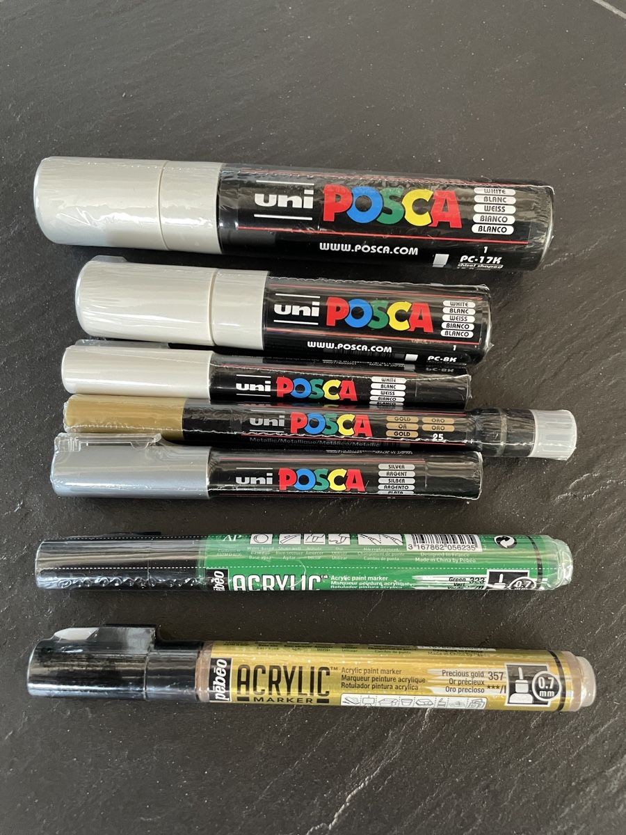 Penna & Evidenziatori: Diverse Stifte, viel Metallic – Nuovo (secondo la descrizione) da Andelfingen venduto da Blumenwiese123