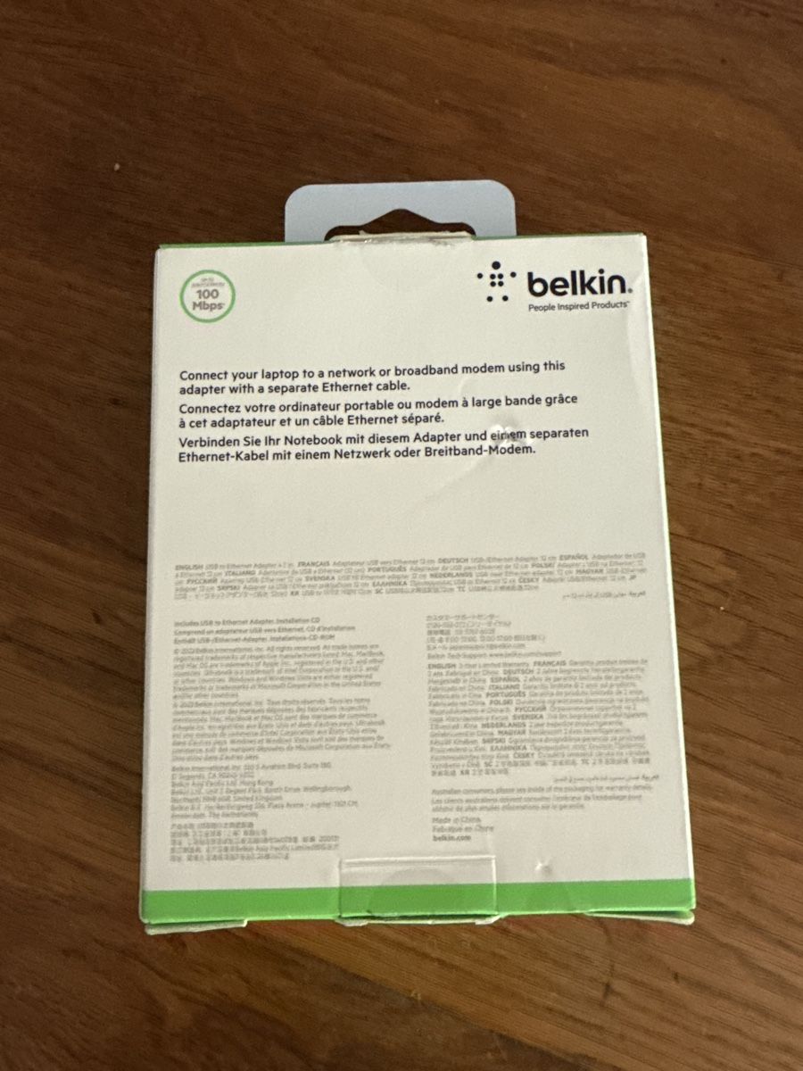Belkin Laufwerke & Adapter: Belkin USB zu Ethernet Adapter - Original! – Neu und originalverpackt aus Therwil von Schneefra1 1