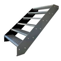 Stahltreppe 6 Stufen 60x114cm anthrazit