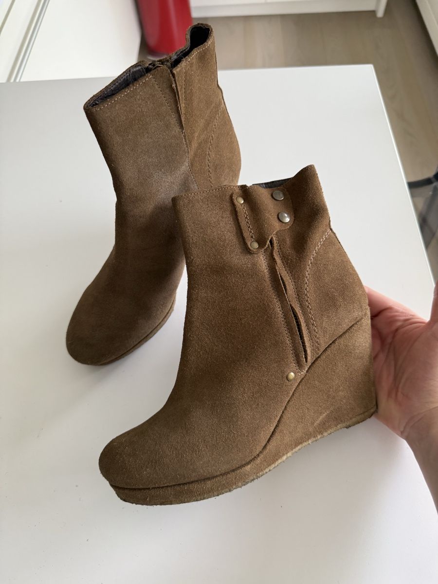Maje Scarpe da donna: Bottines compensées Maje marron suede (taille-40) – Usato da Genève venduto da rom_8nwv 1
