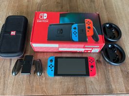 Nintendo Switch Konsole + Zubehör Set - Top Zustand!