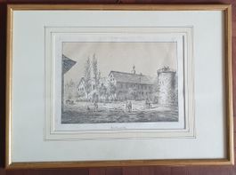 Bild - Haslach Wilchingen Schloss + Weiler, Litho 1840