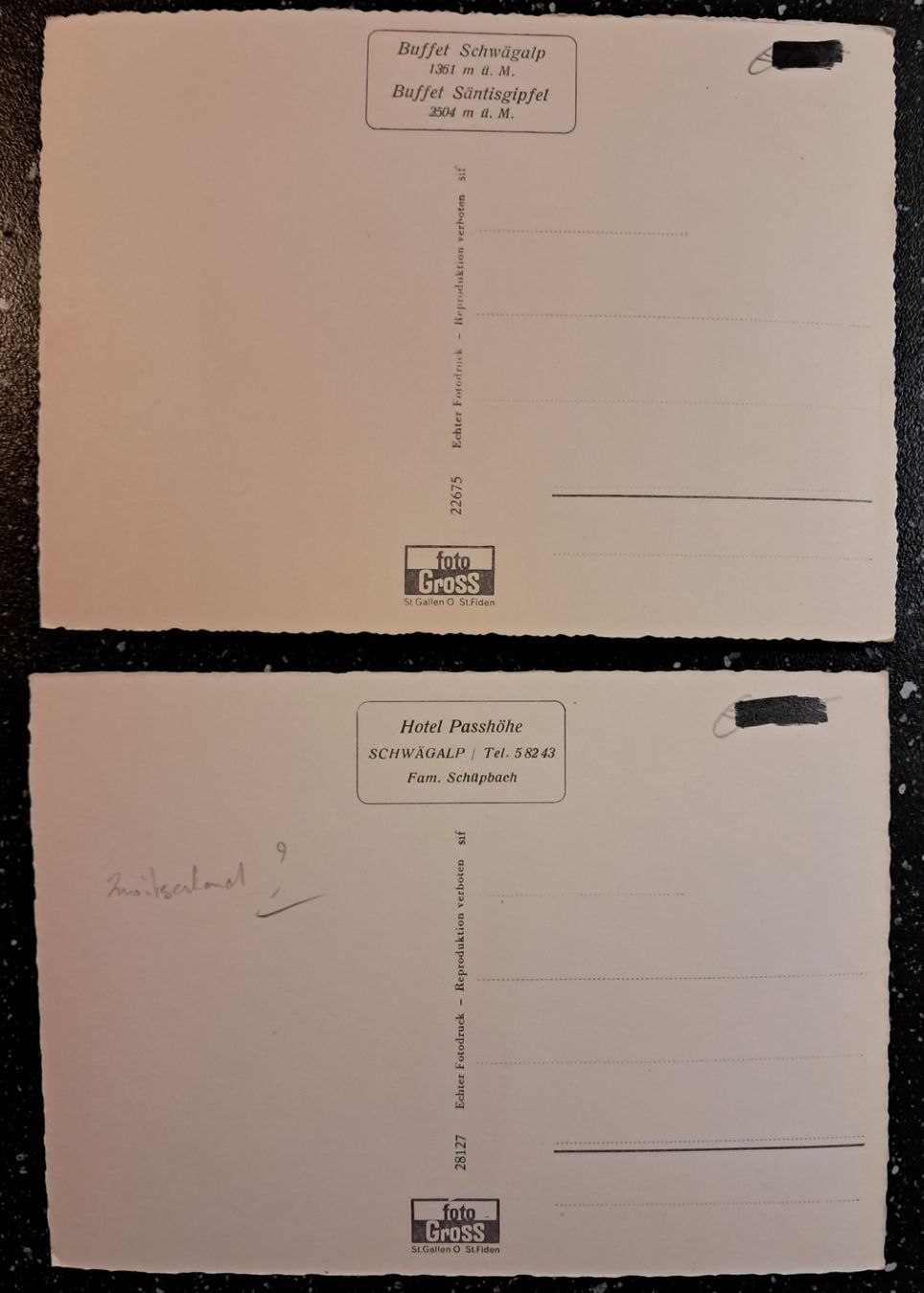 Cartoline postali: 2 AK SCHWAGALP – Usato da Ponto Valentino venduto da giorgia06 1