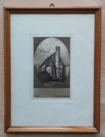 Original Radierung Minoritenkirche Wien von F. Teubel