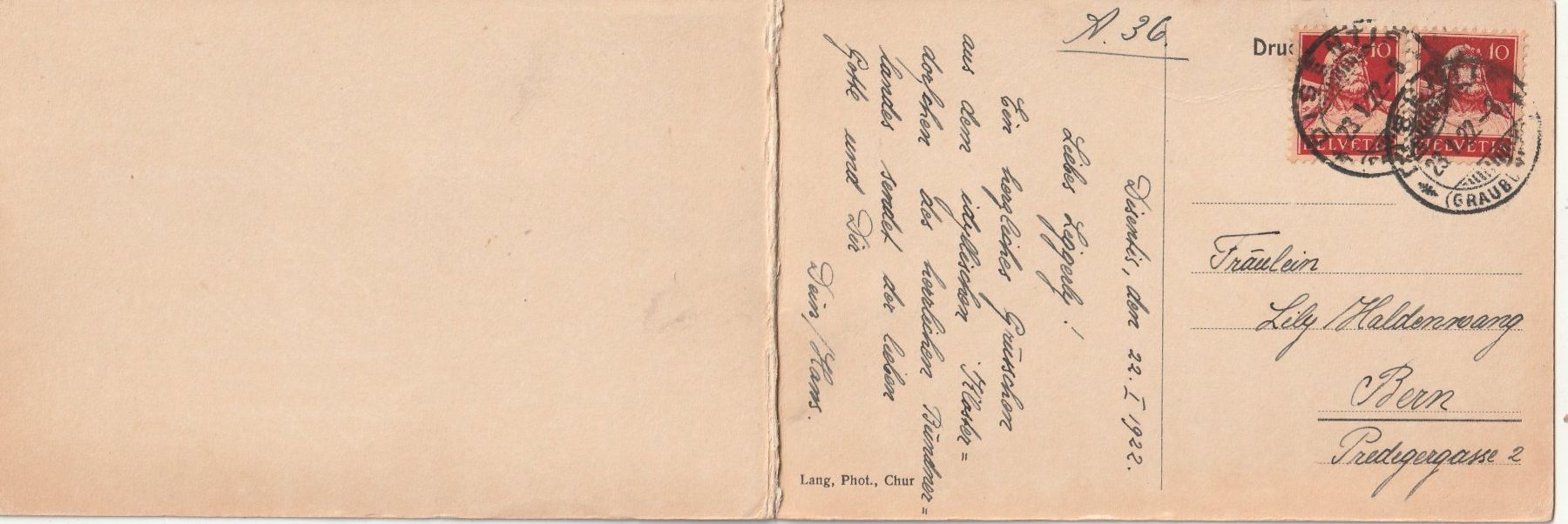 Cartoline postali: Disentis Doppelkarte – Usato da Rorschacherberg venduto da fratovi2 1