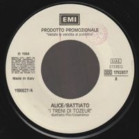 7 " ALICE & FRANCO BATTIATO / MANRICO MOLOGNI I TRENI DI TOZ