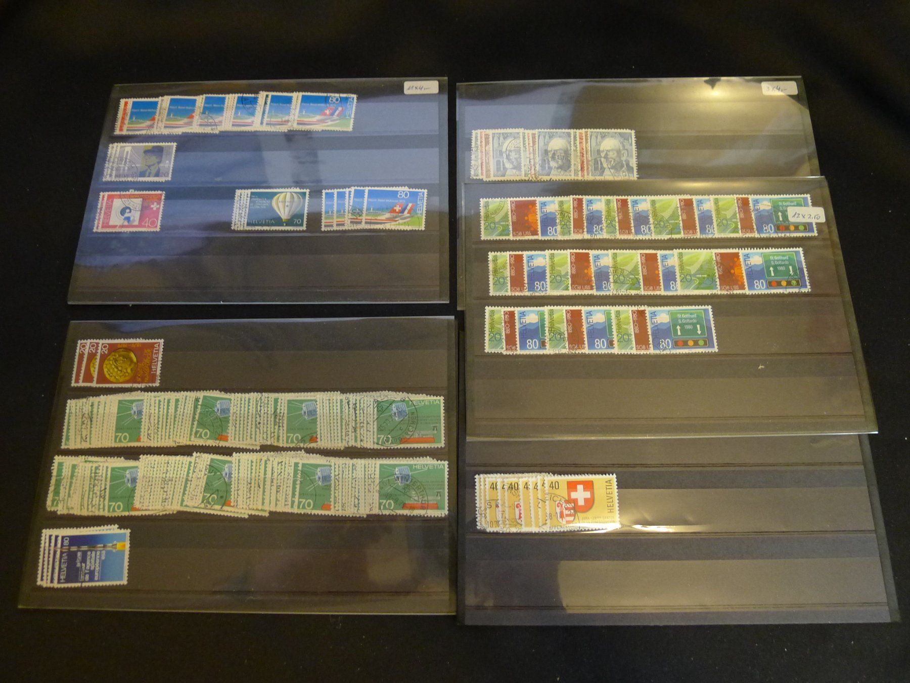 Tutti i francobolli: Schweizer Briefmarken Dubletten auf Steckkarten 1978-1981 – Usato da Dagmersellen venduto da q1w2e3r4 2