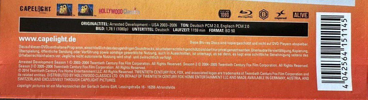 Tutti i DVDs: Arrested Development Staffel 1-3 Blu-ray Box Set – Usato da Beringen venduto da Mantafisch1 2