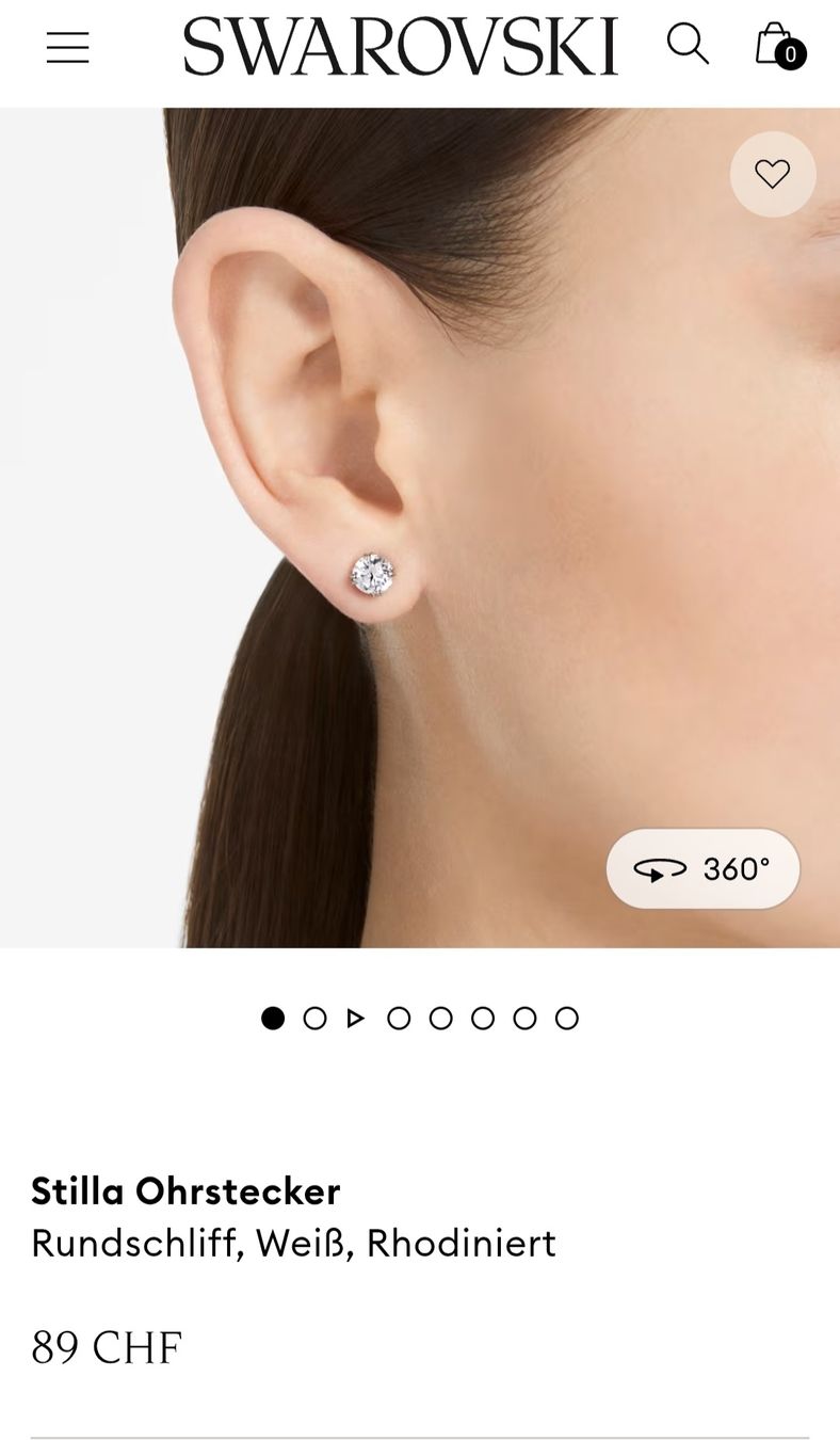 Swarovski Orecchini pendenti & Orecchini a lobo: NEUE Swarovski Stilla Ohrstecke – Nuovo e nell'imballaggio originale da Hellbühl venduto da d.d.d.125 6